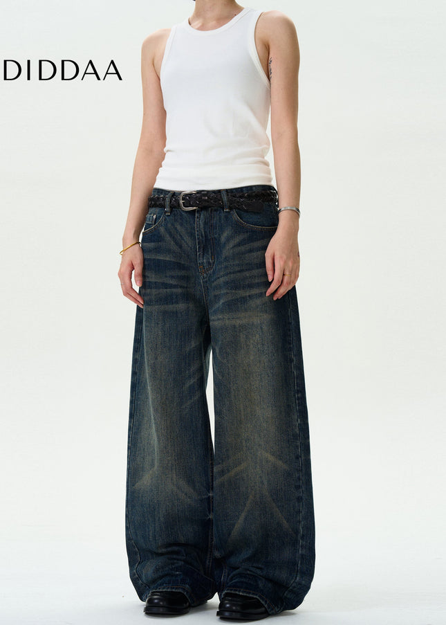 Light Blue Distressed Vintage Wash Jeans for Men and Women - Men’s Jeans