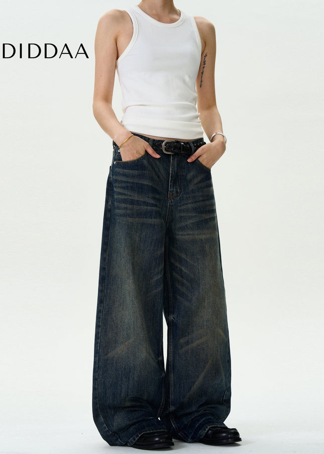 Light Blue Distressed Vintage Wash Jeans for Men and Women - Men’s Jeans