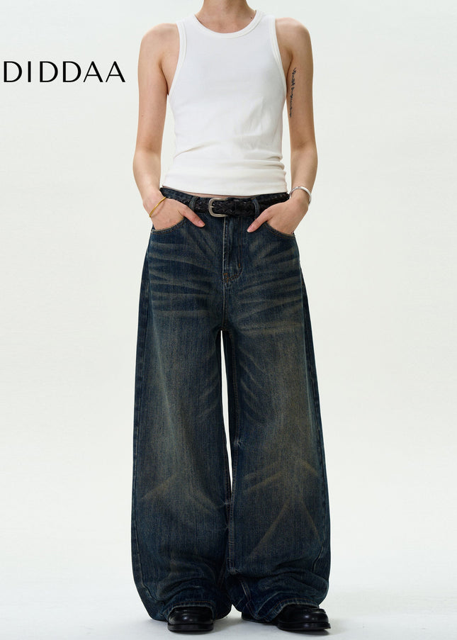 Light Blue Distressed Vintage Wash Jeans for Men and Women - Men’s Jeans