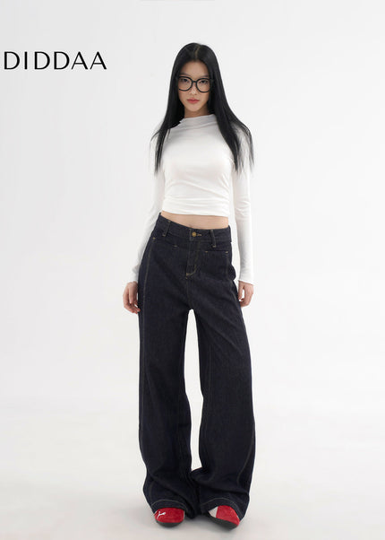 Light Blue Draped Casual AGUA Denim Jeans Women’s - Women’s Jeans