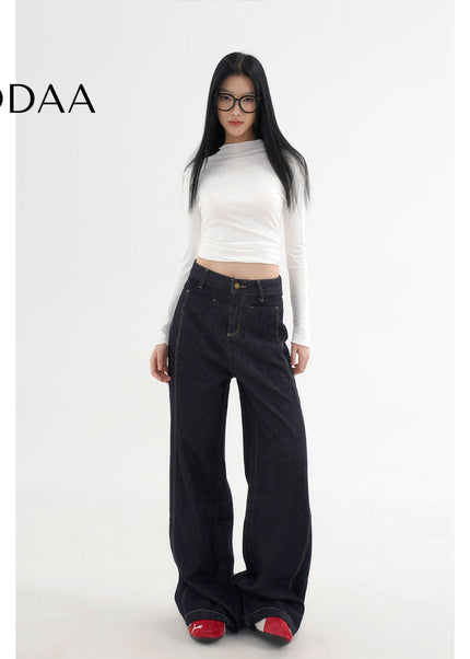 Light Blue Draped Casual AGUA Denim Jeans Women’s - Women’s Jeans