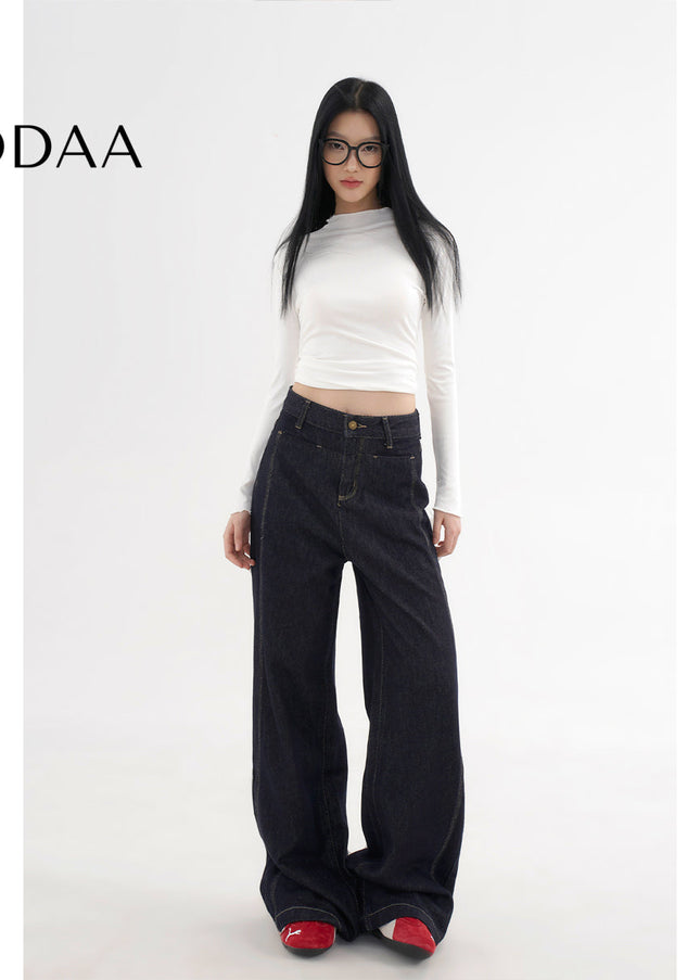 Light Blue Draped Casual AGUA Denim Jeans Women’s - Women’s Jeans