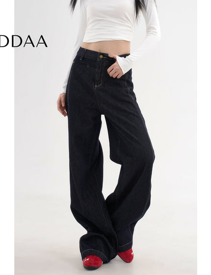 Light Blue Draped Casual AGUA Denim Jeans Women’s - XS / Dark Blue - Women’s Jeans