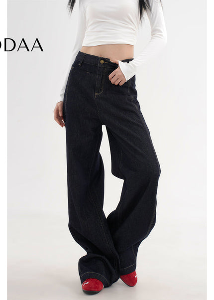 Light Blue Draped Casual AGUA Denim Jeans Women’s - XS / Dark Blue - Women’s Jeans