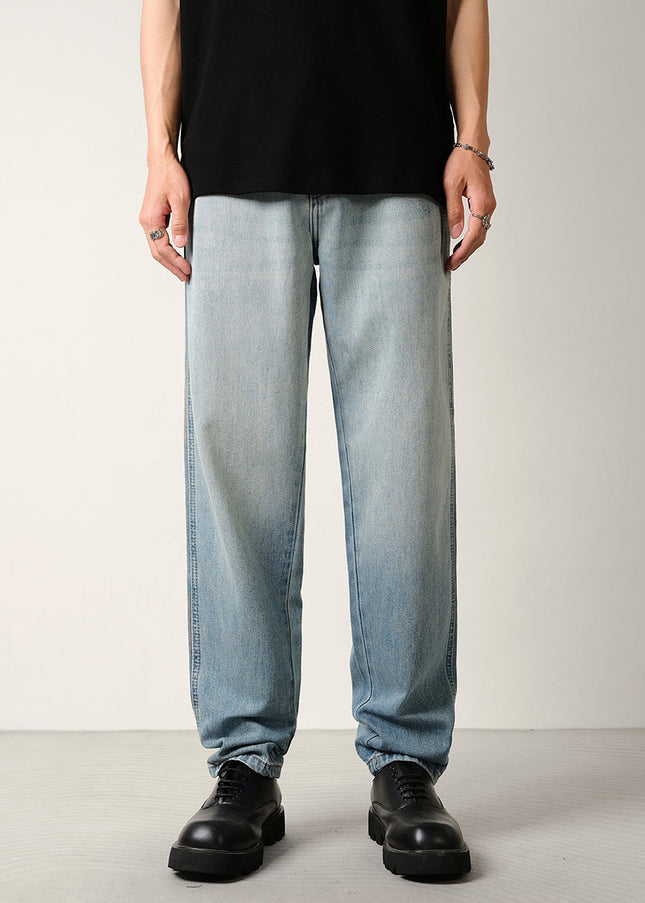 Light Blue Gradient Wash Loose Fit Jeans for Summer - 28 / Light Blue - Men’s Jeans