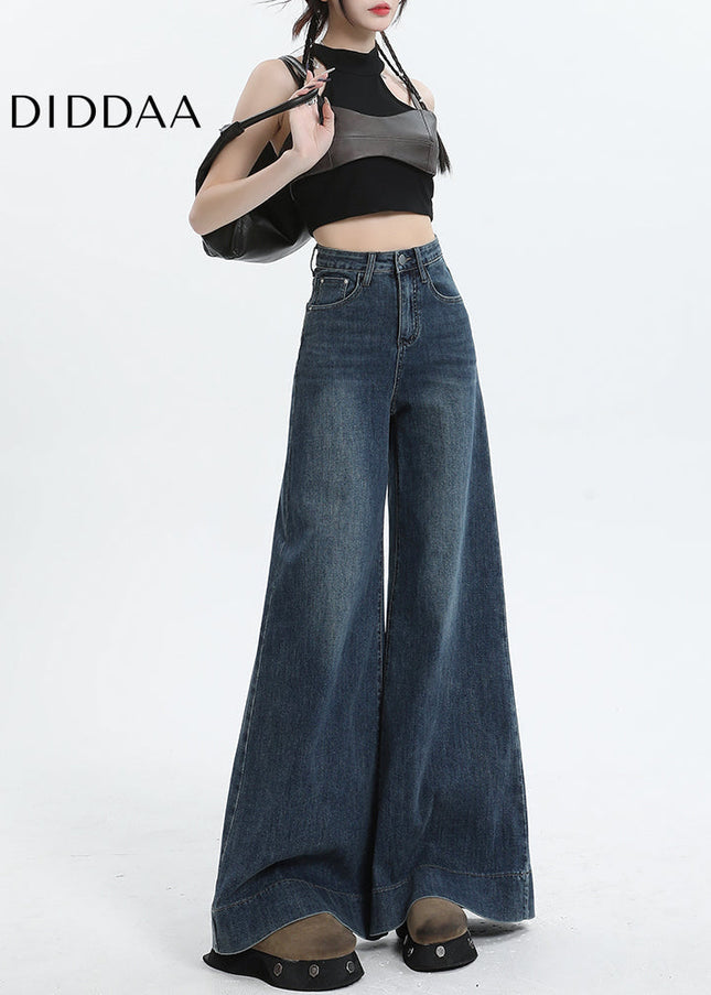 Light Blue High Waist American Big Wide Leg Jeans - Women’s Jeans