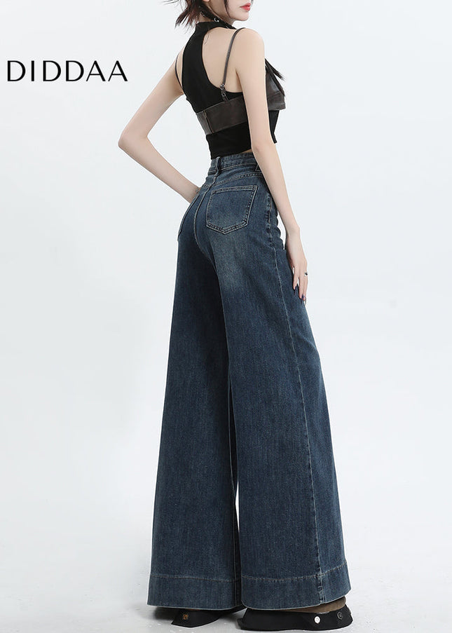 Light Blue High Waist American Big Wide Leg Jeans - Women’s Jeans