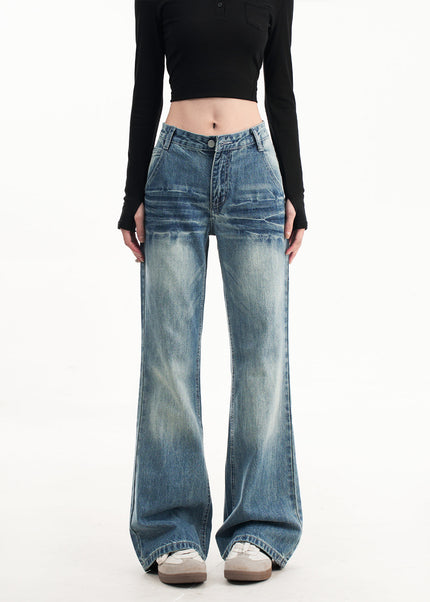 Light Blue High Waist Bootcut Jeans for Women - Women’s Jeans