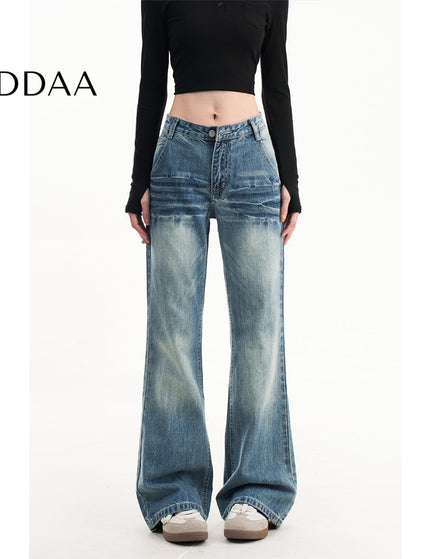 Light Blue High Waist Bootcut Jeans for Women - XS / Dark Blue - Women’s Jeans