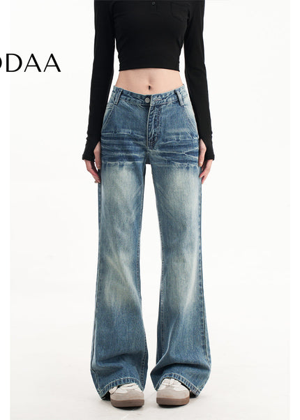 Light Blue High Waist Bootcut Jeans for Women - XS / Dark Blue - Women’s Jeans