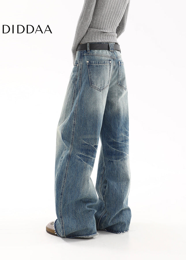 Light Blue High Waist Straight Jeans Women’s Spring 2025 - Women’s Jeans