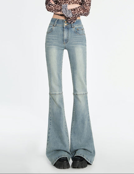 Light Blue High Waist Stretch Flare Jeans for Women - Women’s Jeans