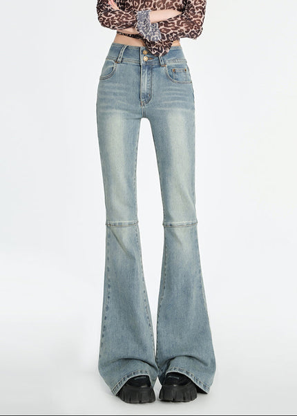 Light Blue High Waist Stretch Flare Jeans for Women - Women’s Jeans