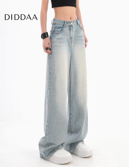 Light Blue High Waist Wide Leg Jeans for Women - S / Light Blue - Women’s Jeans