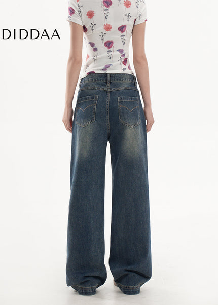 Light Blue High Waist Wide-Leg Jeans for Women - Women’s Jeans