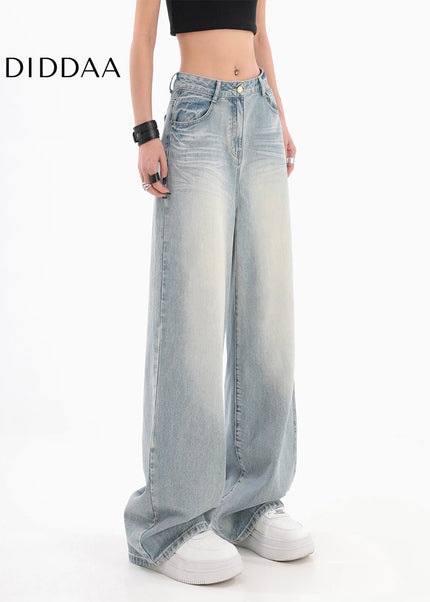 Light Blue High Waist Wide Leg Jeans for Women - Women’s Jeans