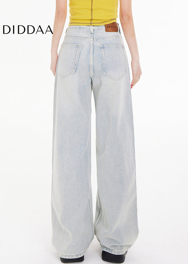 Light Blue High-Waisted Casual Jeans for Women - Women’s Jeans