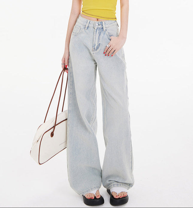 Light Blue High-Waisted Casual Jeans for Women - Women’s Jeans
