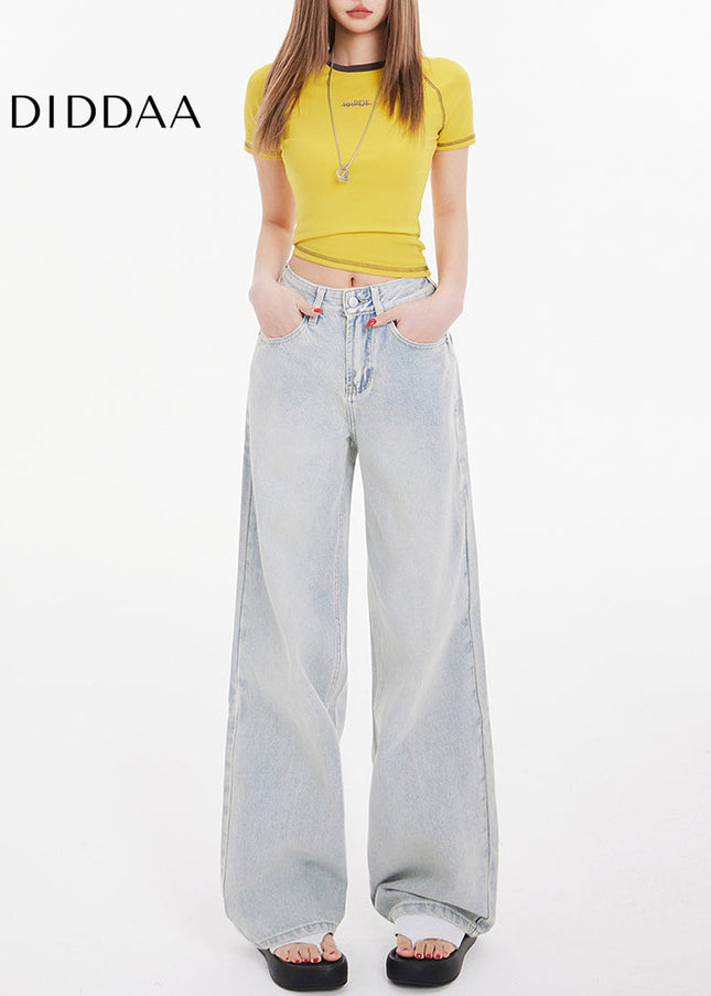 Light Blue High-Waisted Casual Jeans for Women - Women’s Jeans