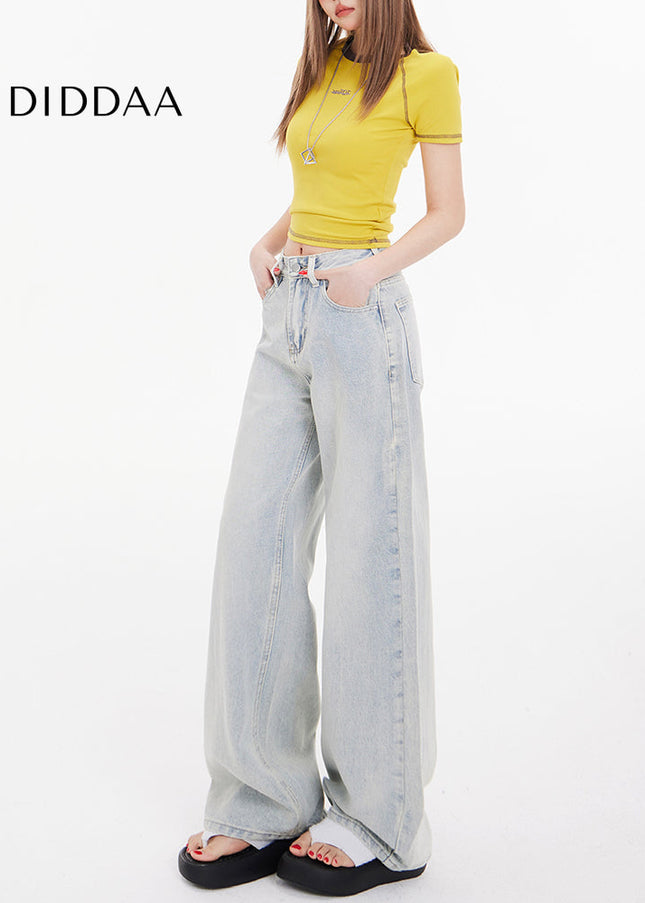 Light Blue High-Waisted Casual Jeans for Women - Women’s Jeans