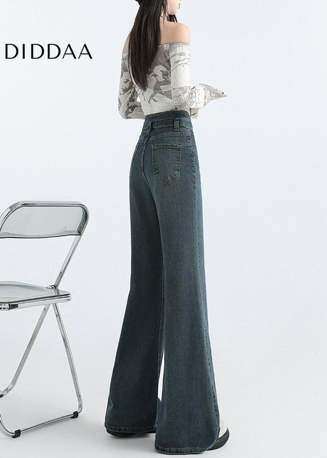 Light Blue High-Waisted Draped Mop Pants - Women’s Jeans