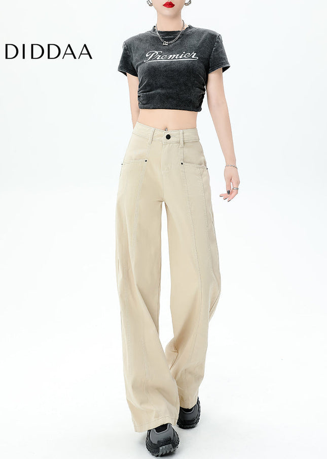 Light Blue High-Waisted Loose Cargo Jeans Women’s - Women’s Jeans