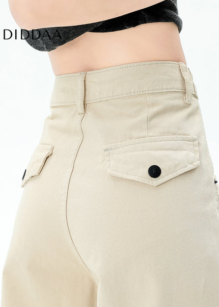Light Blue High-Waisted Loose Cargo Jeans Women’s - Women’s Jeans