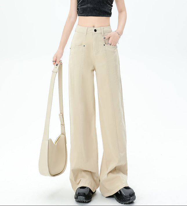 Light Blue High-Waisted Loose Cargo Jeans Women’s - Women’s Jeans