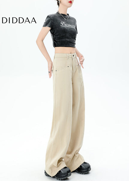 Light Blue High-Waisted Loose Cargo Jeans Women’s - Women’s Jeans