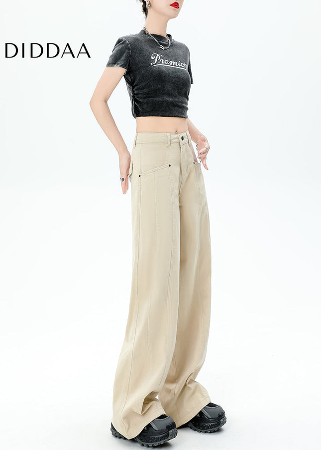 Light Blue High-Waisted Loose Cargo Jeans Women’s - Women’s Jeans