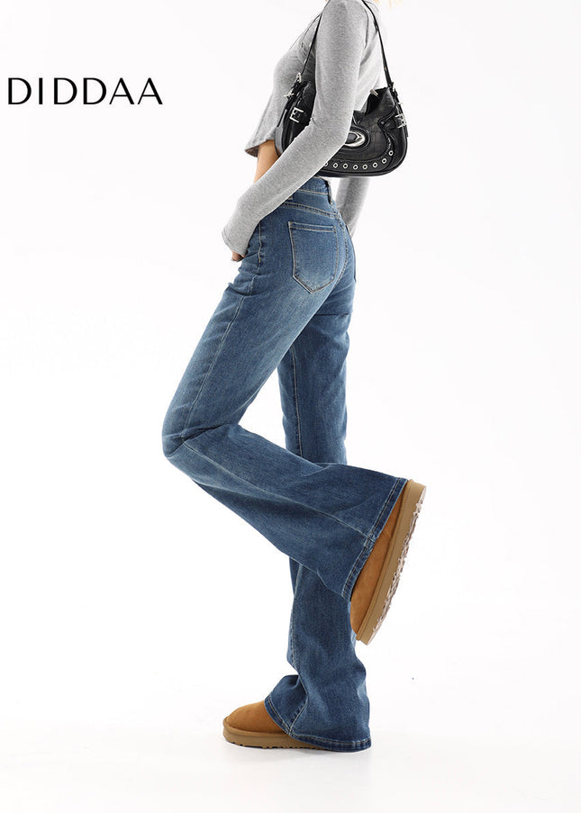 Light Blue High-Waisted Slim Bootcut Jeans Women’s 2025 - Women’s Jeans