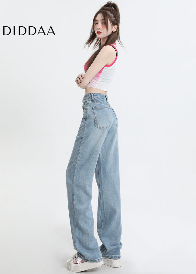 Light Blue High-Waisted Wide-Leg Jeans for Pear Shapes - Women’s Jeans