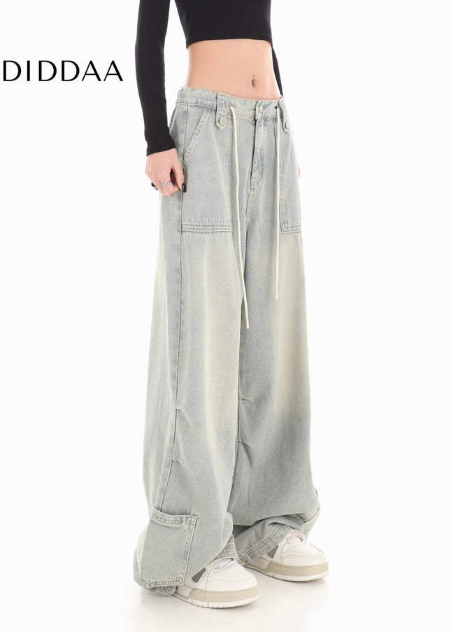 Light Blue High-Waisted Wide-Leg Jeans for Women - Women’s Jeans