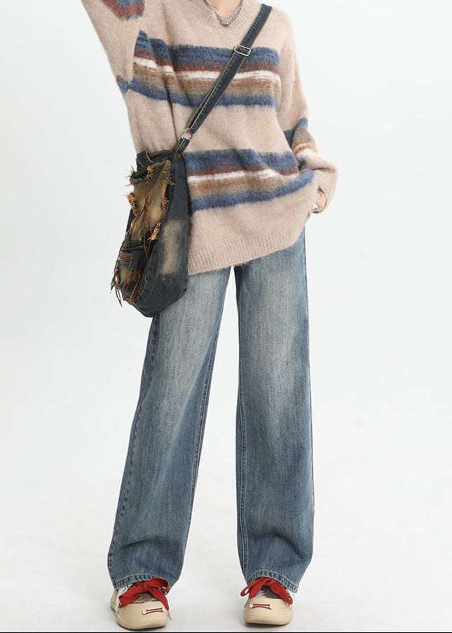 Light Blue High-Waisted Wide-Leg Jeans for Women - Women’s Jeans