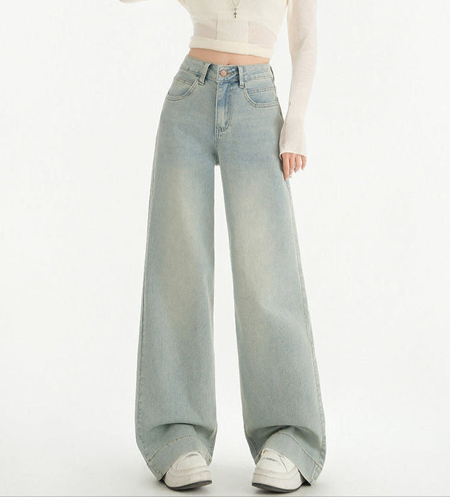 Light Blue High-Waisted Wide-Leg Jeans for Women - Women’s Jeans