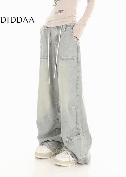 Light Blue High-Waisted Wide-Leg Jeans for Women - Women’s Jeans