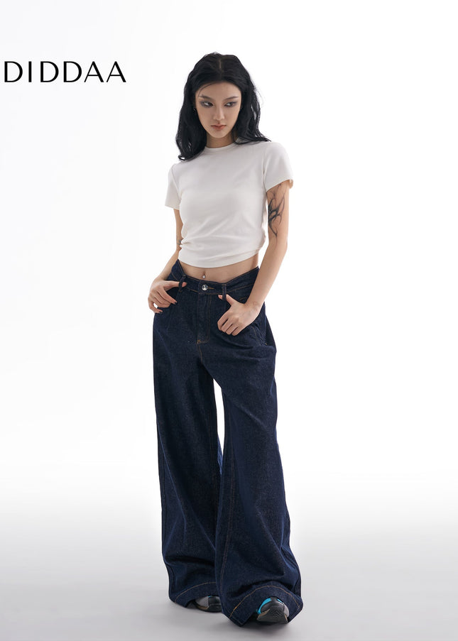 Light Blue High-Waisted Wide-Leg Jeans for Women - Women’s Jeans