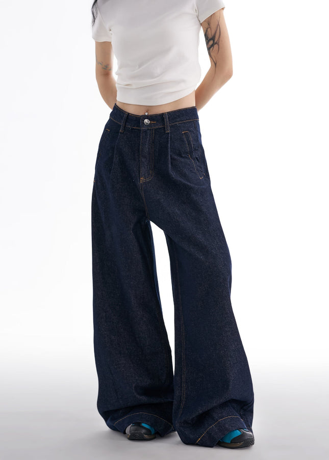 Light Blue High-Waisted Wide-Leg Jeans for Women - Women’s Jeans