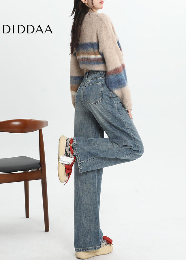Light Blue High-Waisted Wide-Leg Jeans for Women - Women’s Jeans