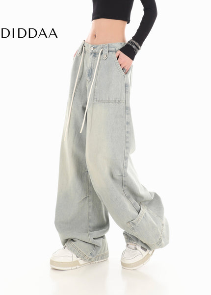 Light Blue High-Waisted Wide-Leg Jeans for Women - Women’s Jeans