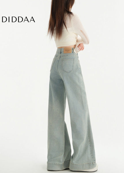 Light Blue High-Waisted Wide-Leg Jeans for Women - Women’s Jeans