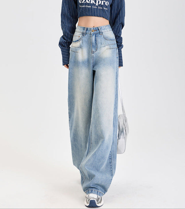 Light Blue High-Waisted Wide Leg Jeans for Women - Women’s Jeans