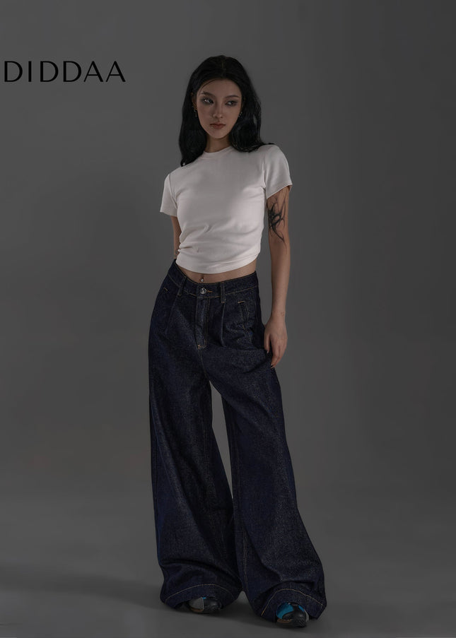 Light Blue High-Waisted Wide-Leg Jeans for Women - Women’s Jeans