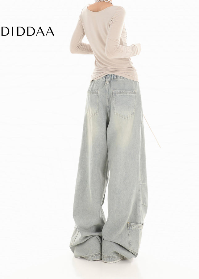 Light Blue High-Waisted Wide-Leg Jeans for Women - Women’s Jeans