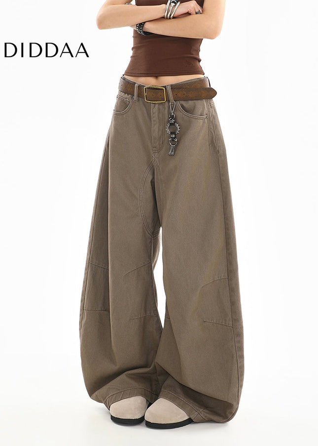 Light Blue Loose Drape Wide-Leg Scimitar Jeans - Women’s Jeans