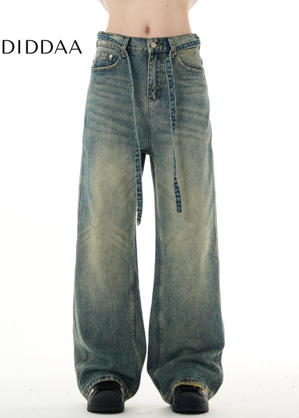 Light Blue Loose Fit Baggy Jeans MADWITCH American Retro - Men’s Jeans