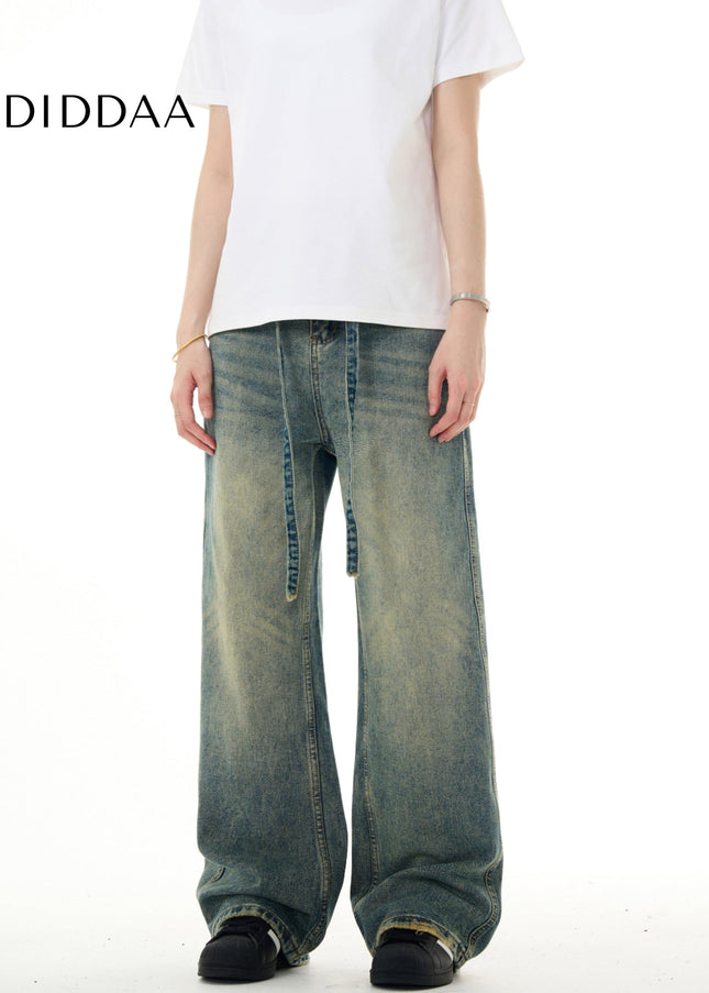 Light Blue Loose Fit Baggy Jeans MADWITCH American Retro - Men’s Jeans