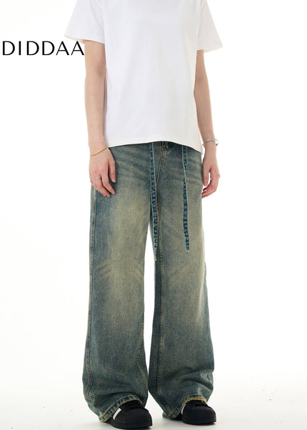 Light Blue Loose Fit Baggy Jeans MADWITCH American Retro - Men’s Jeans