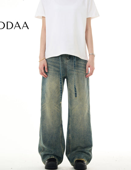 Light Blue Loose Fit Baggy Jeans MADWITCH American Retro - S / Vintage Blue - Men’s Jeans