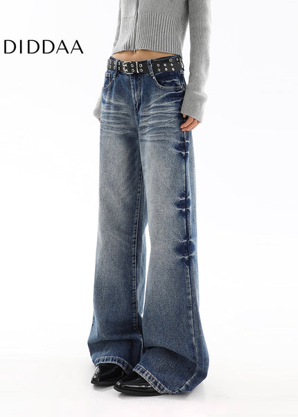 Light Blue Loose Fit Bootcut Jeans for Women - Women’s Jeans